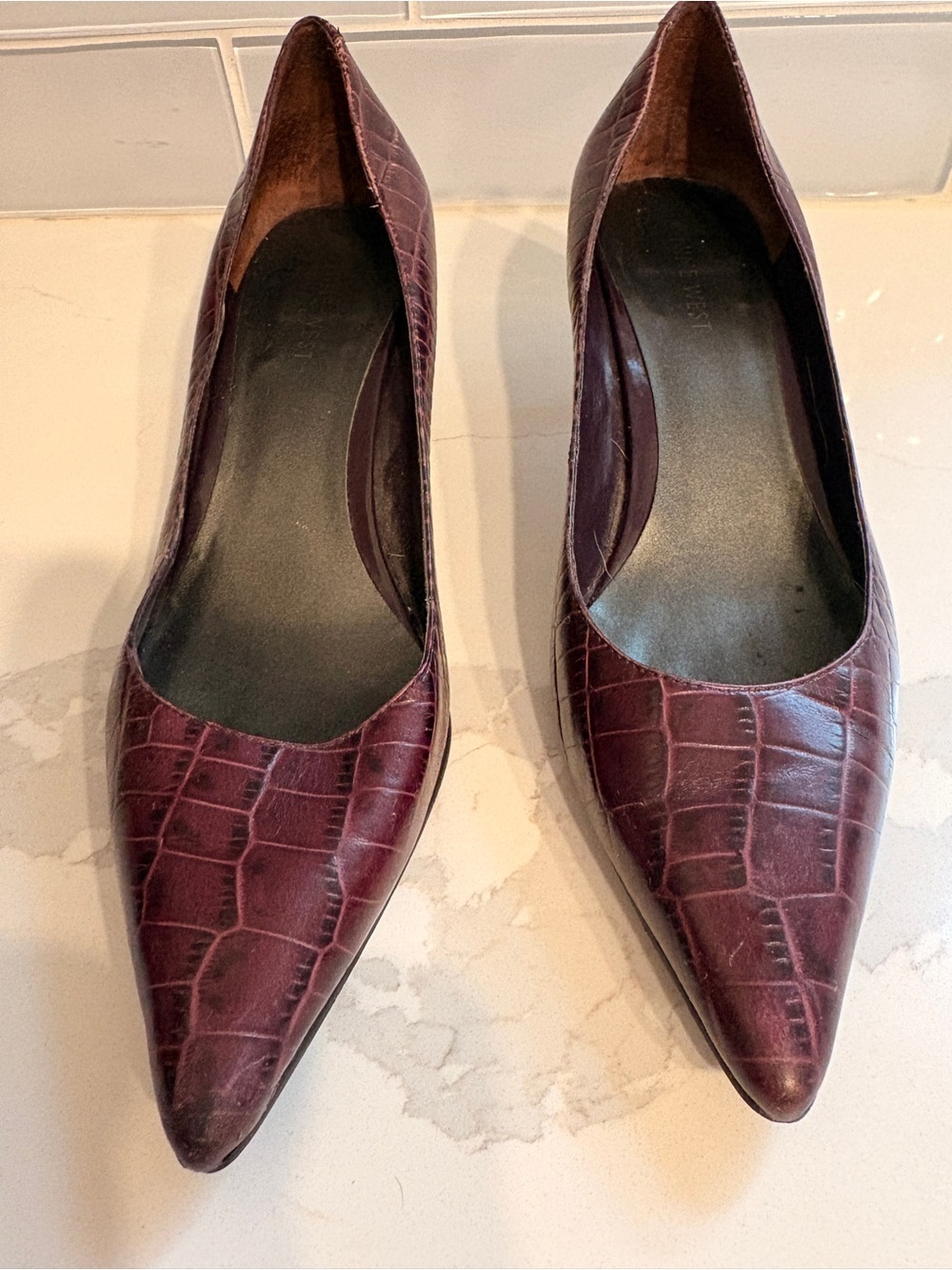 Nine West Women’s Pointed-Toe 1 inch Heel in Deep Purple